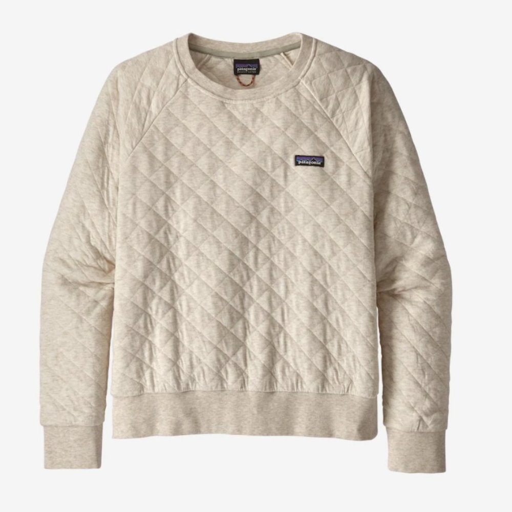 Patagonia Cream Organic Cotton Quilted Sweatshirt